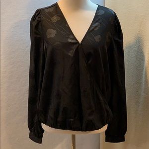 Floral Black Blouse